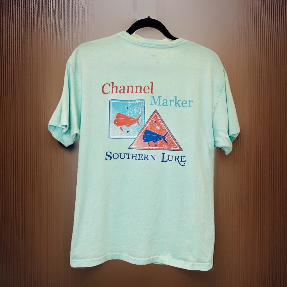 Southern Lure “Channel Marker” Graphic Tshirt - Size Medium - Mint Green
